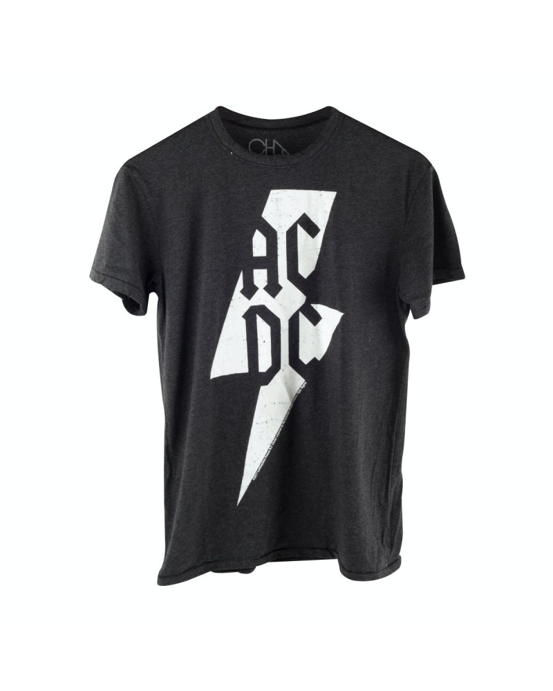 AC/DC White Lightning Bolt Grey Shirt $2.40 Shirts