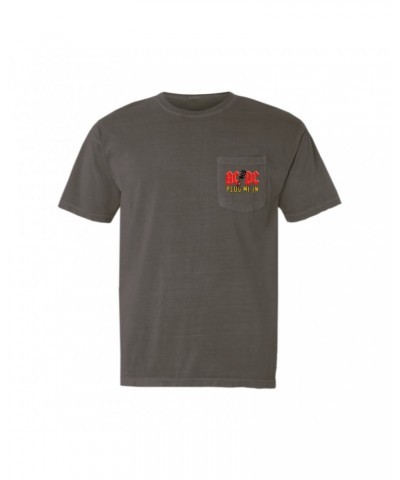 AC/DC T-Shirt | Plug Me In With Logo Image Pocket T-shirt $9.28 Shirts